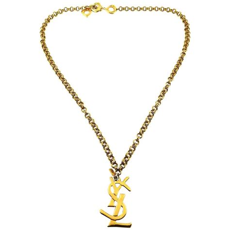 yves saint laurent ysl logo pendant necklace|saint laurent pendant.